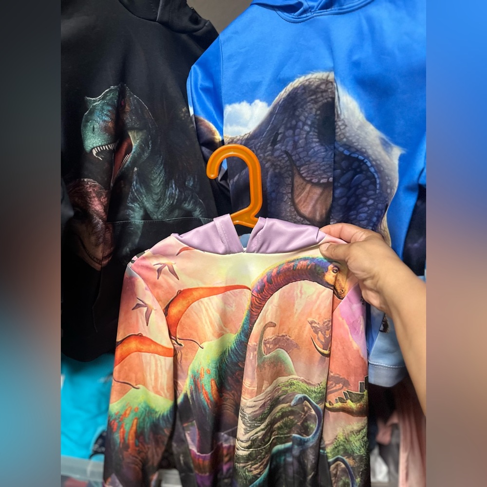 Kids size 7-8 Dinosaur hoodie BUNDLE